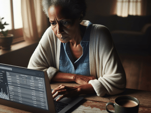 a distressed borrower looking at financial