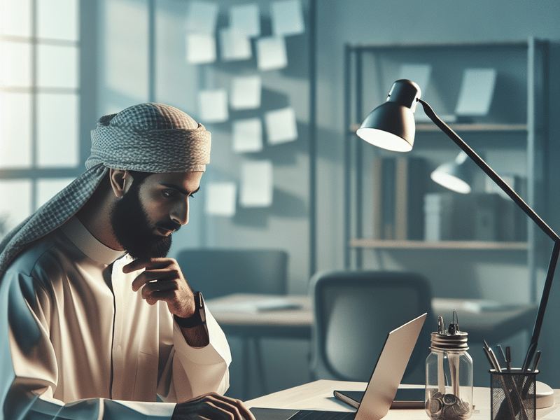 Person managing finances