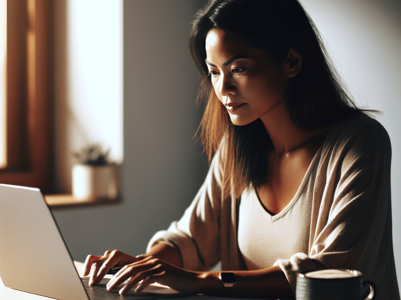 Person filling out a loan application