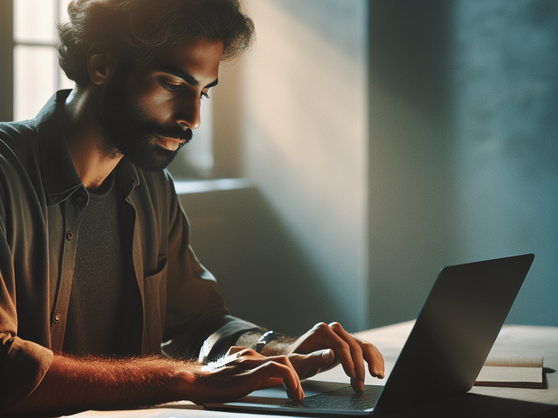 Person applying for a payday loan online