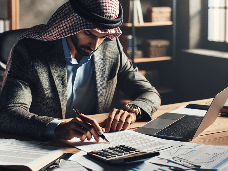 a person reviewing a loan agreement 1