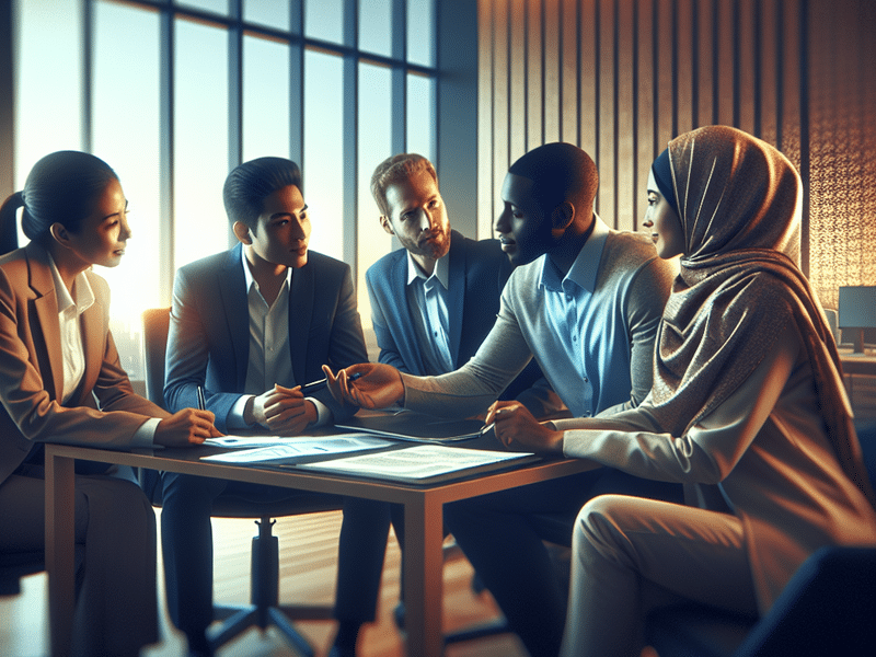 Financial Advisor Assisting Clients