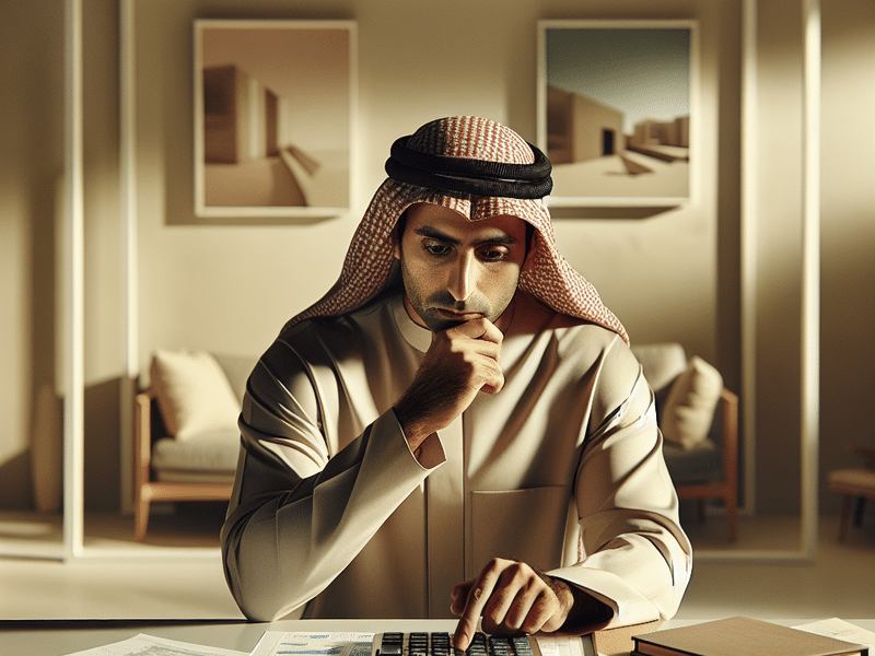 Person considering financial decisions